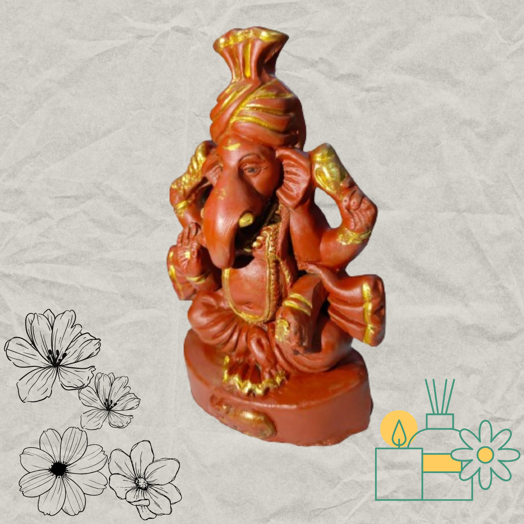 Terracota Mitti Ganesh Idol (Eco Friendly)