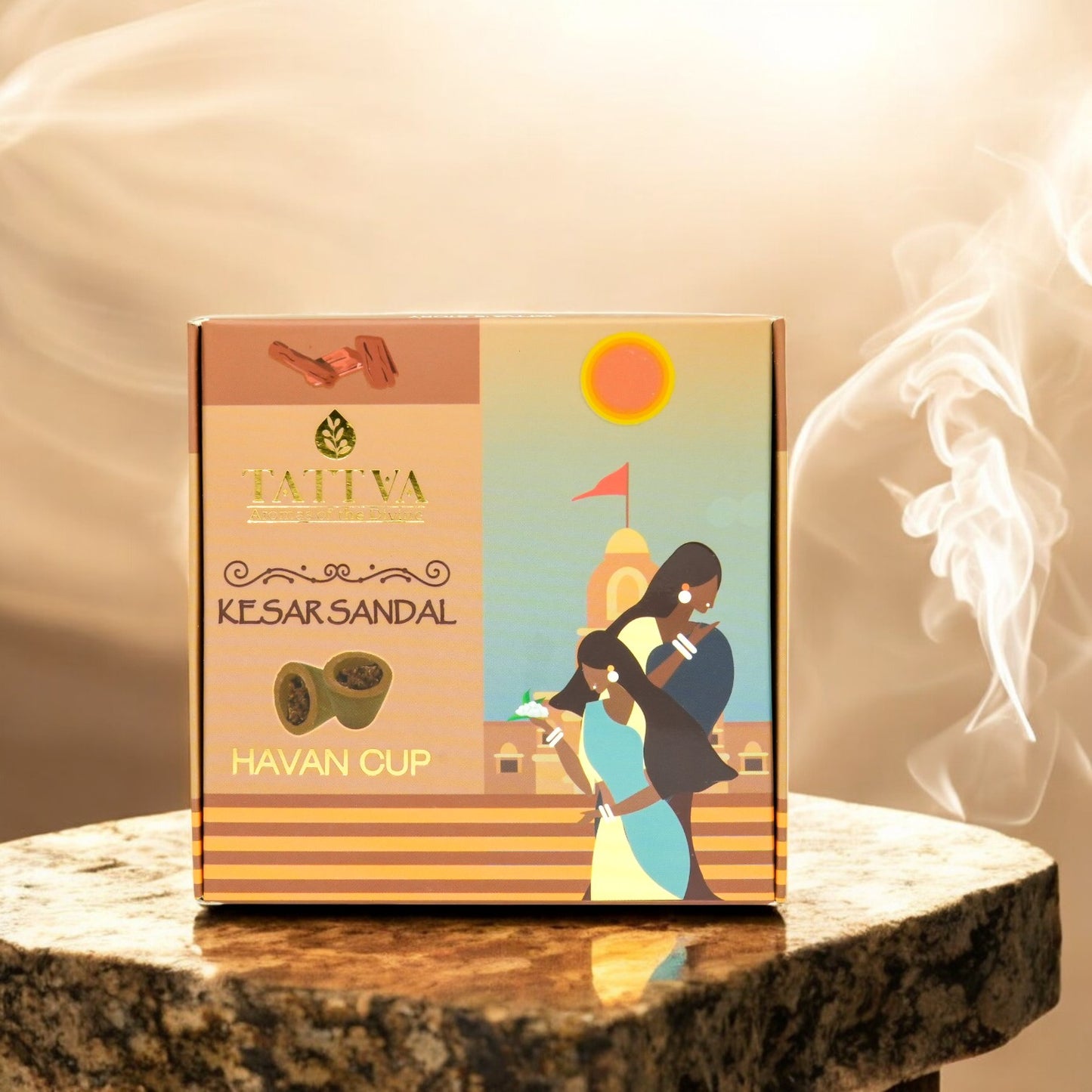 TATTVA Kesar Sandal Havan Cups