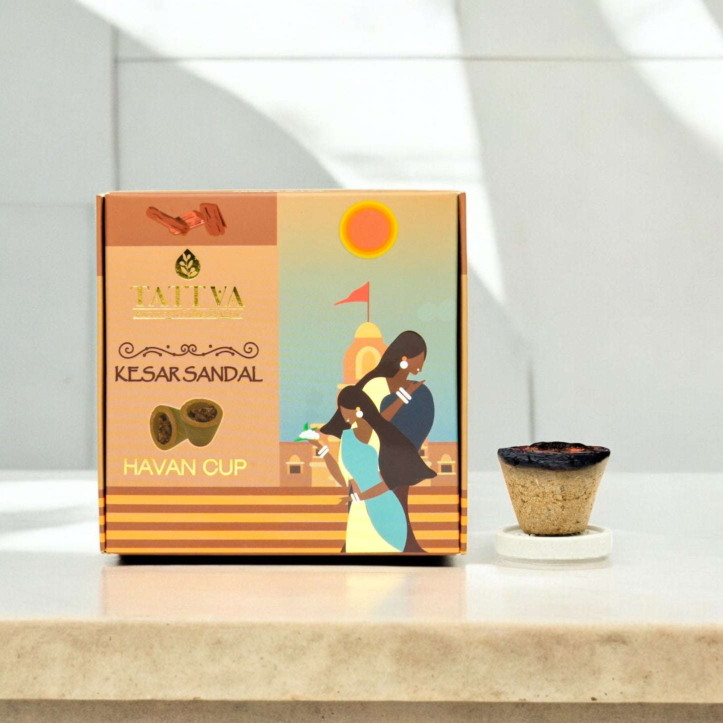 TATTVA Kesar Sandal Havan Cups