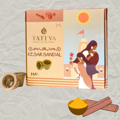 TATTVA Kesar Sandal Havan Cups