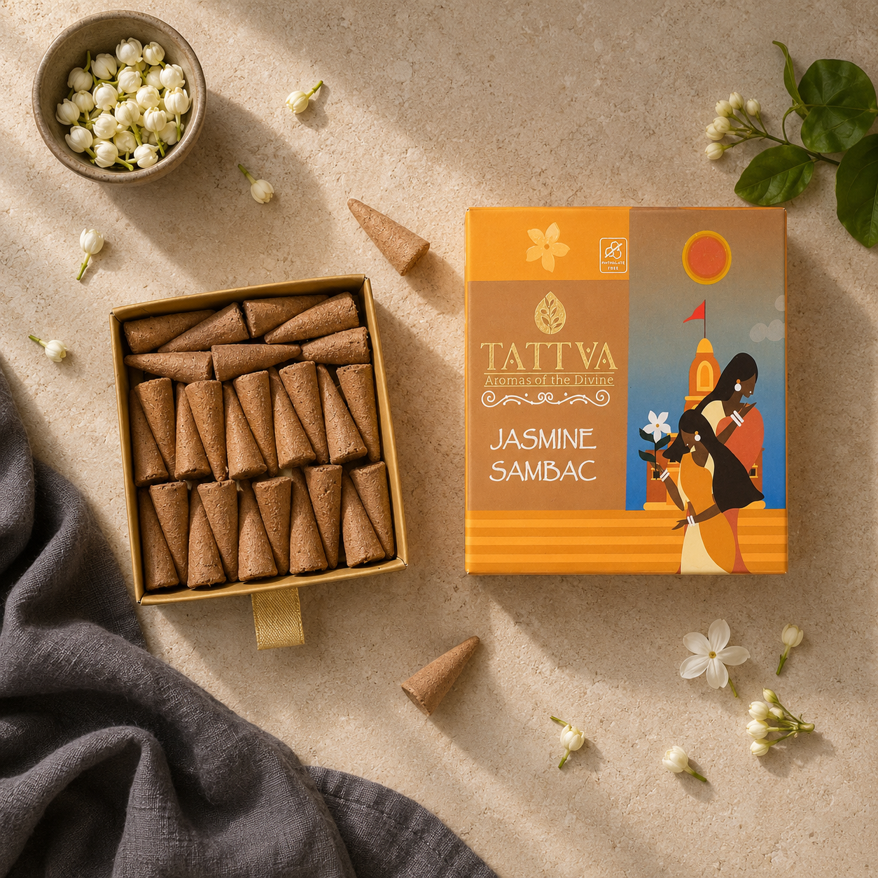 TATTVA Jasmine Sambac Dhoop Cones