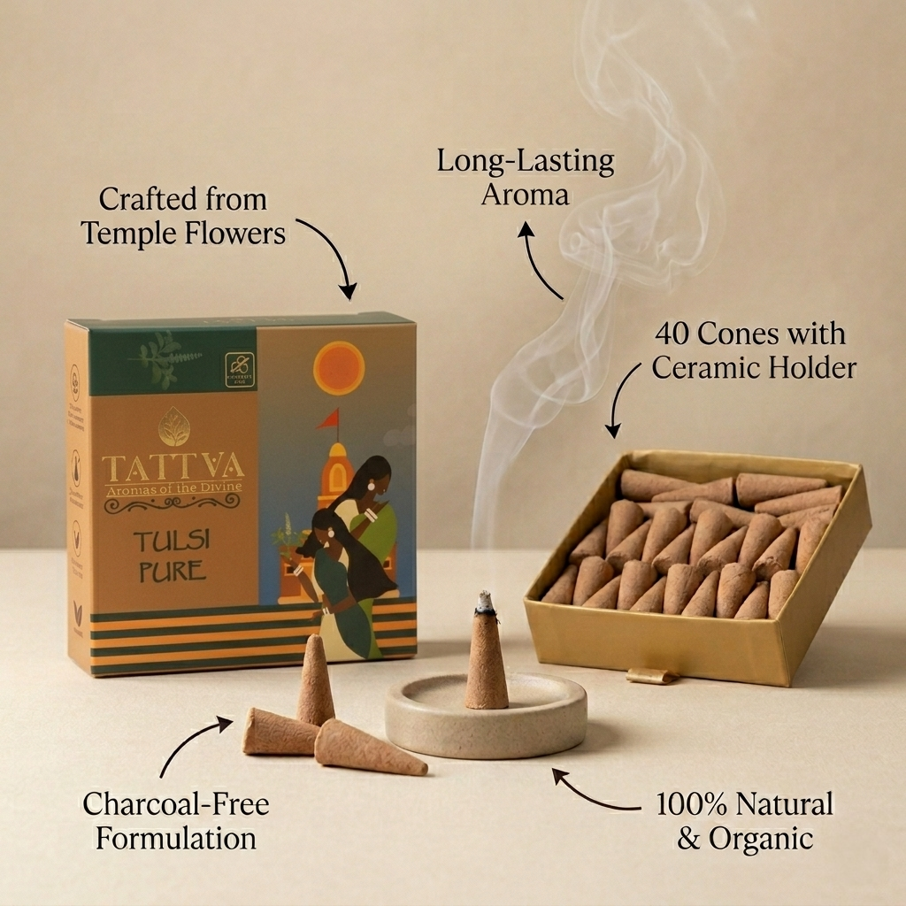 TATTVA Tulsi Pure Dhoop Cones