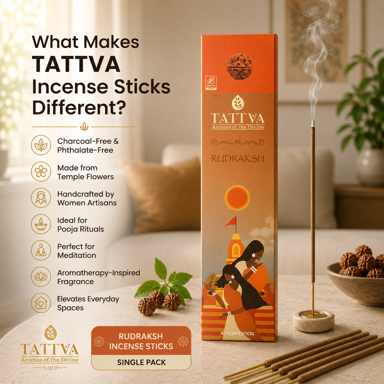 TATTVA Rudraksh Incense Sticks