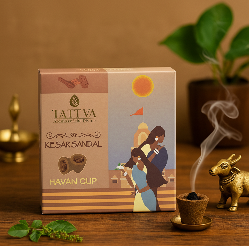TATTVA Kesar Sandal Havan Cups