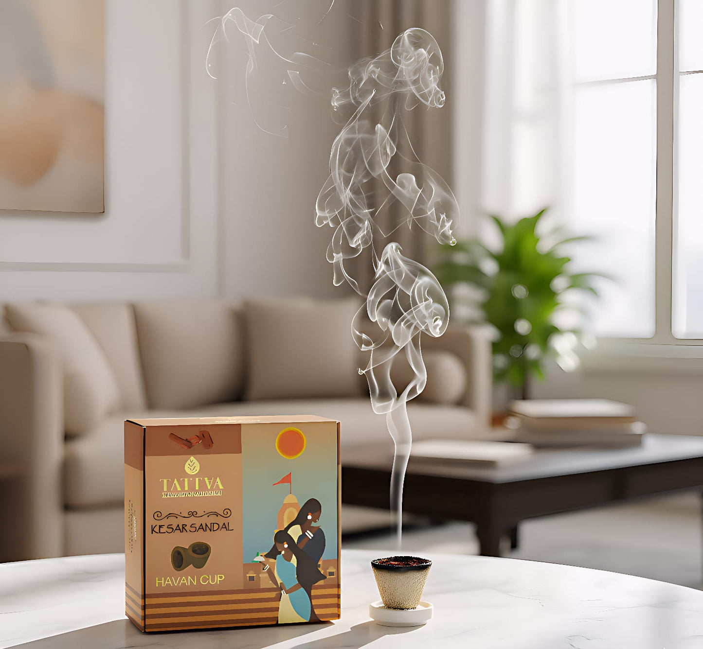 TATTVA Kesar Sandal Havan Cups