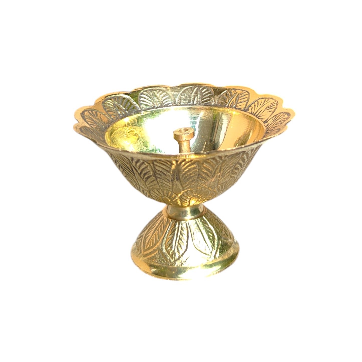 Open Flower shaped Brass Diya | Handcrafted