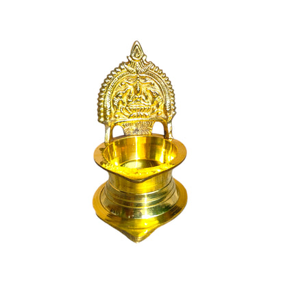 Goddess Lakshmi Brass Diya | Handcrafted