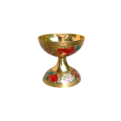 Meenakari Brass Diya | Handcrafted