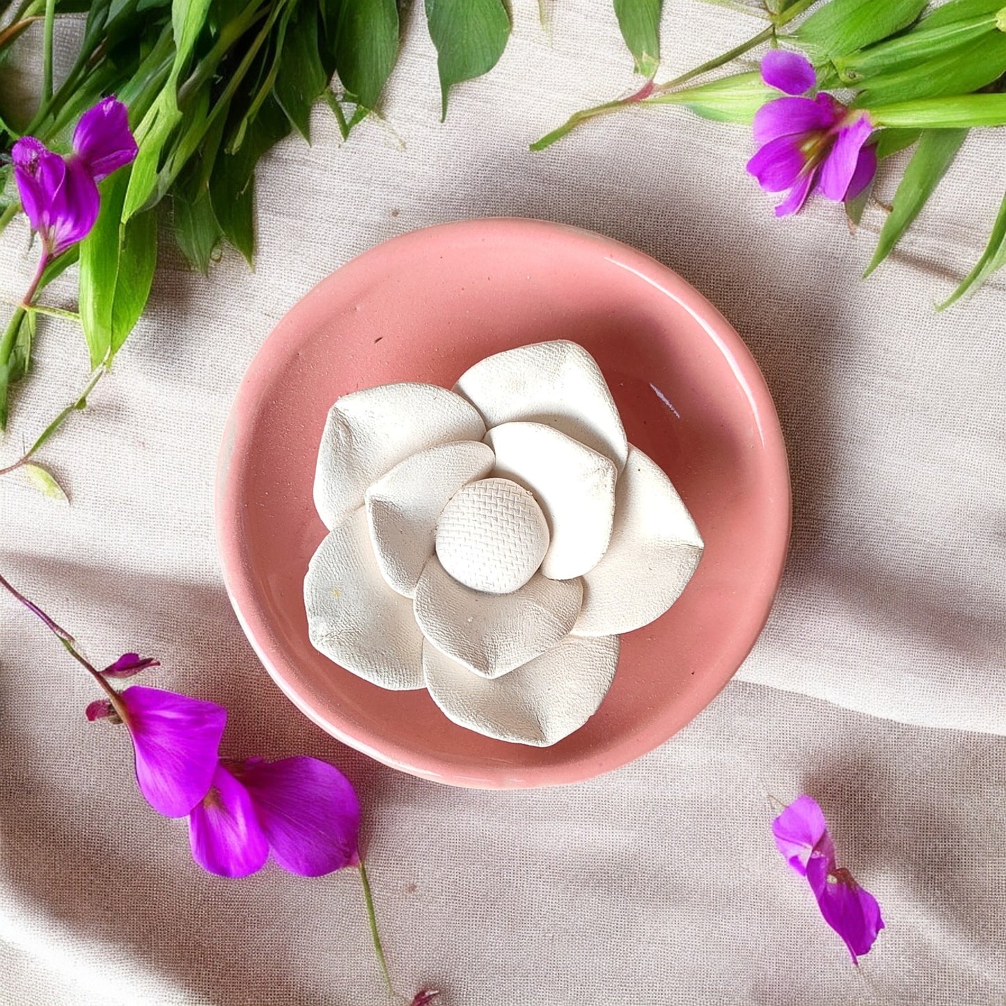 Flower oil Diffuser (ceramic, non- heating, handmade)