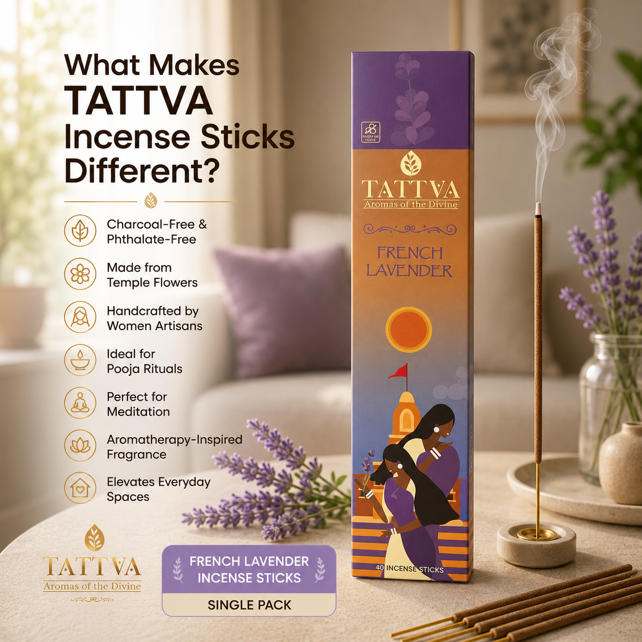 TATTVA French Lavender Incense Sticks