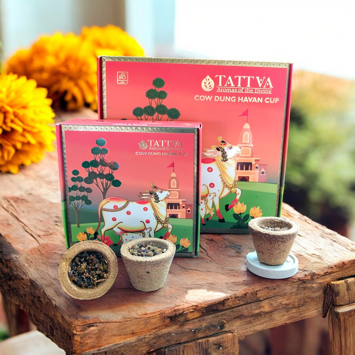 TATTVA Cow Dung Havan Cups