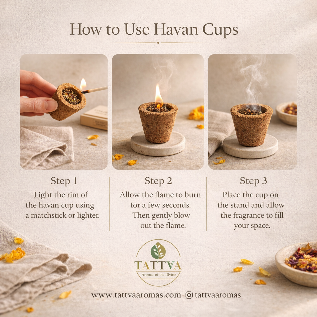 TATTVA Rose Indica Havan Cups