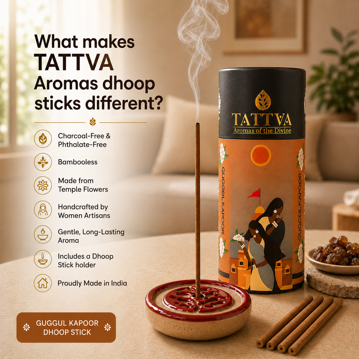 TATTVA Guggul Kapoor Dhoop Sticks