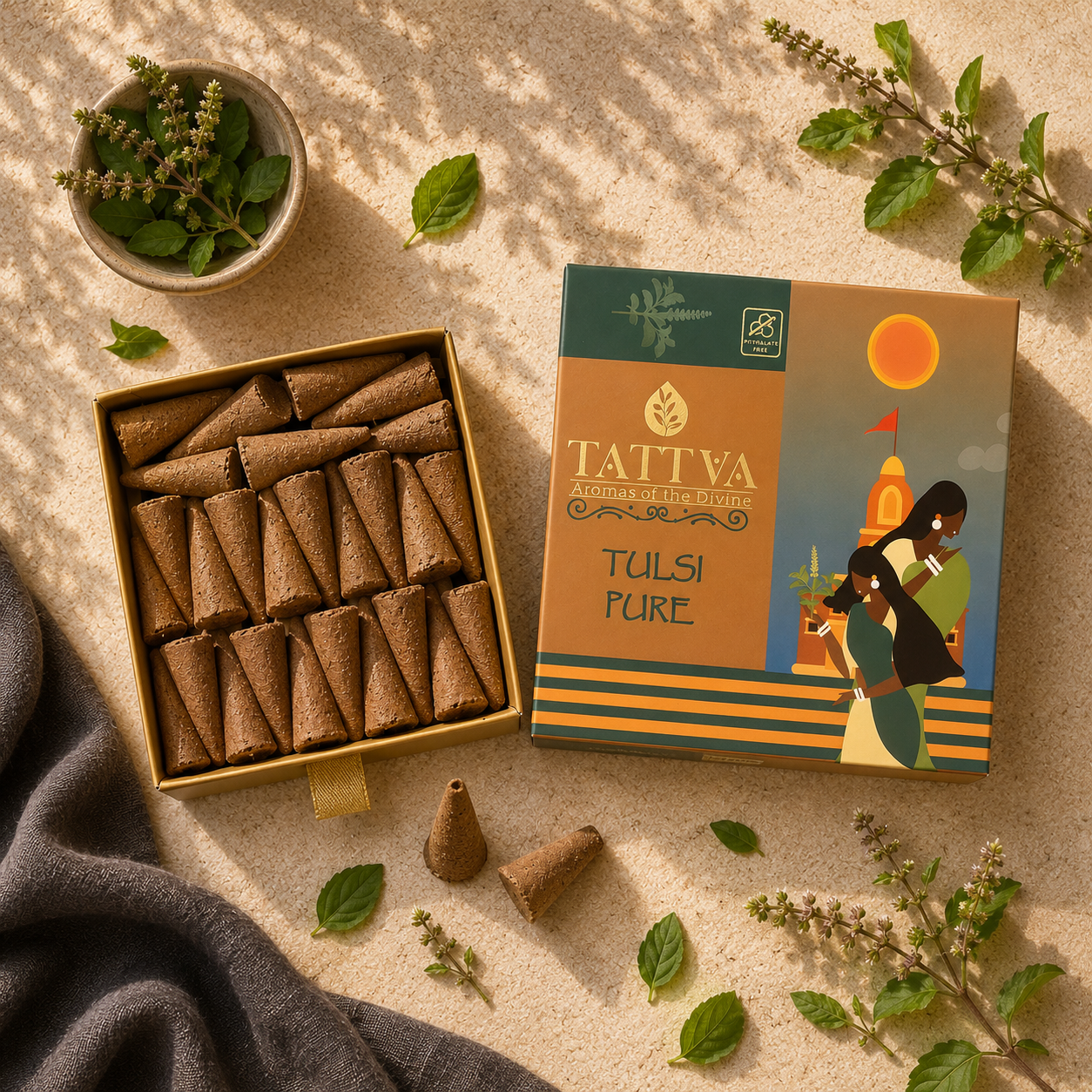 TATTVA Tulsi Pure Dhoop Cones