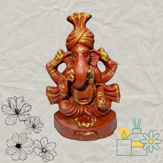 Eco Friendly Ganesh Ji (Terracota finish)