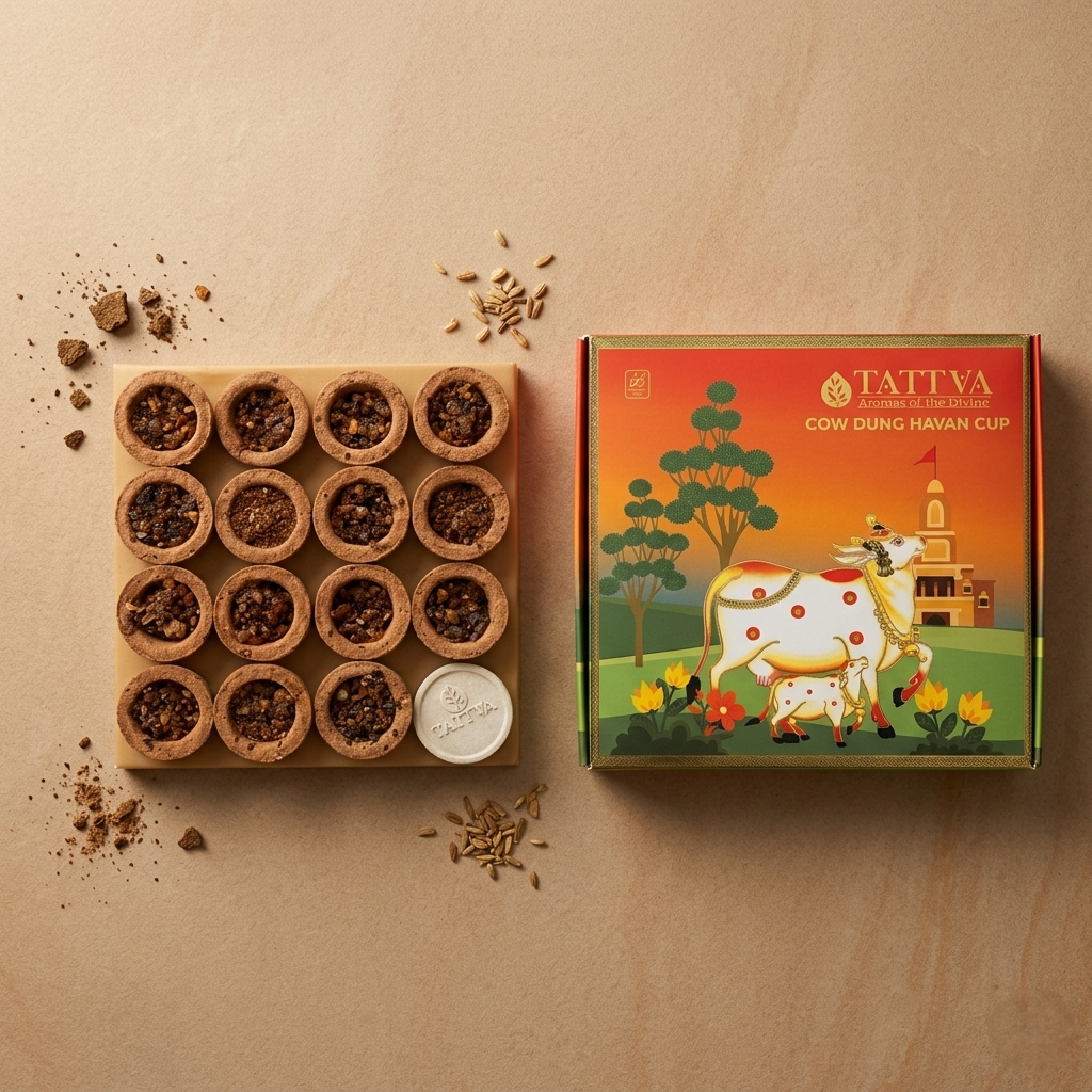 TATTVA Cow Dung Havan Cups